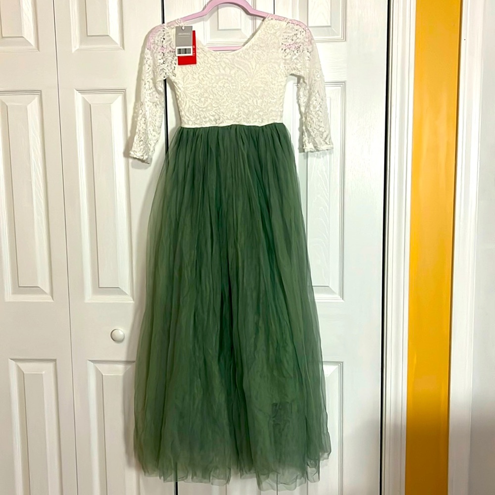 NWT 2 Bunnies Girl lace A-line dress